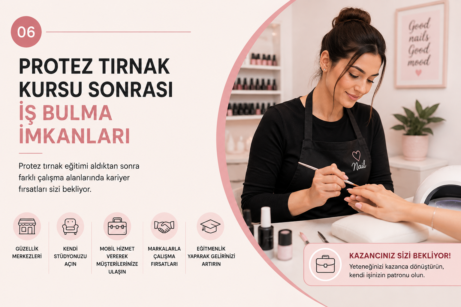 Protez Tırnak Kursu Sonrası Nasıl İş Bulunur? Salon mu, Freelance mi?